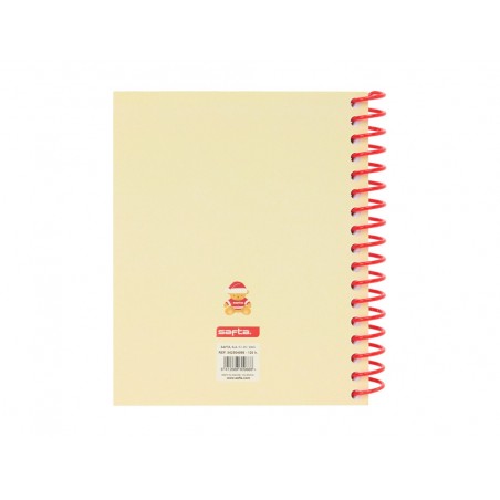 Cuaderno espiral safta a6 120h 60 gr microperforado cuadro 5 mm tapa forrada complementos safta