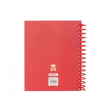Cuaderno espiral safta a6 120h 60 gr microperforado cuadro 5 mm tapa forrada complementos safta