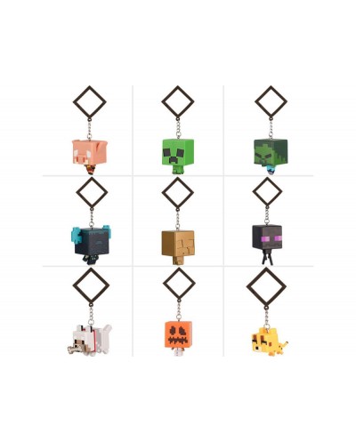 Colgantes para mochila minecraft expositor de 24 unidades surtidas