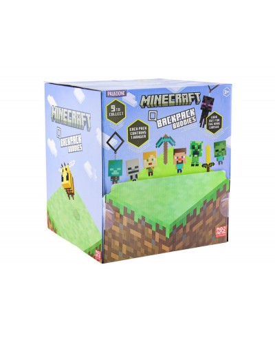 Colgantes para mochila minecraft expositor de 24 unidades surtidas