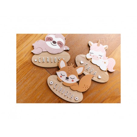 Placa de pared vintiun personalizable unicorn