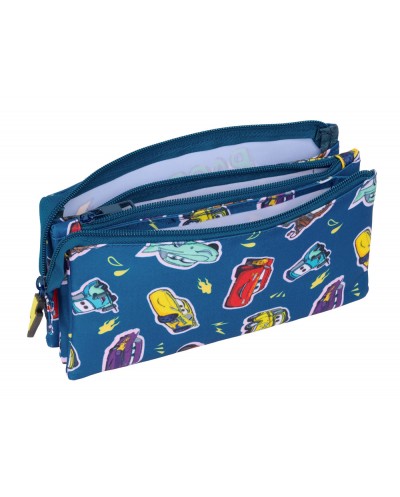 Bolso escolar portatodo safta triple cars racing 120x220x30 mm