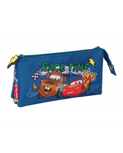 Bolso escolar portatodo safta triple cars racing 120x220x30 mm