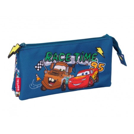 Bolso escolar portatodo safta triple cars racing 120x220x30 mm