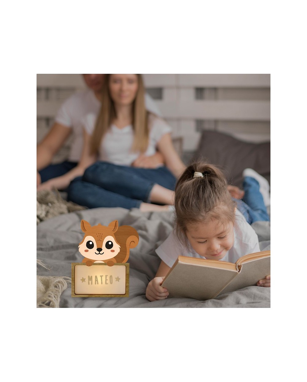 Lampara vintiun personalizable little squirrel