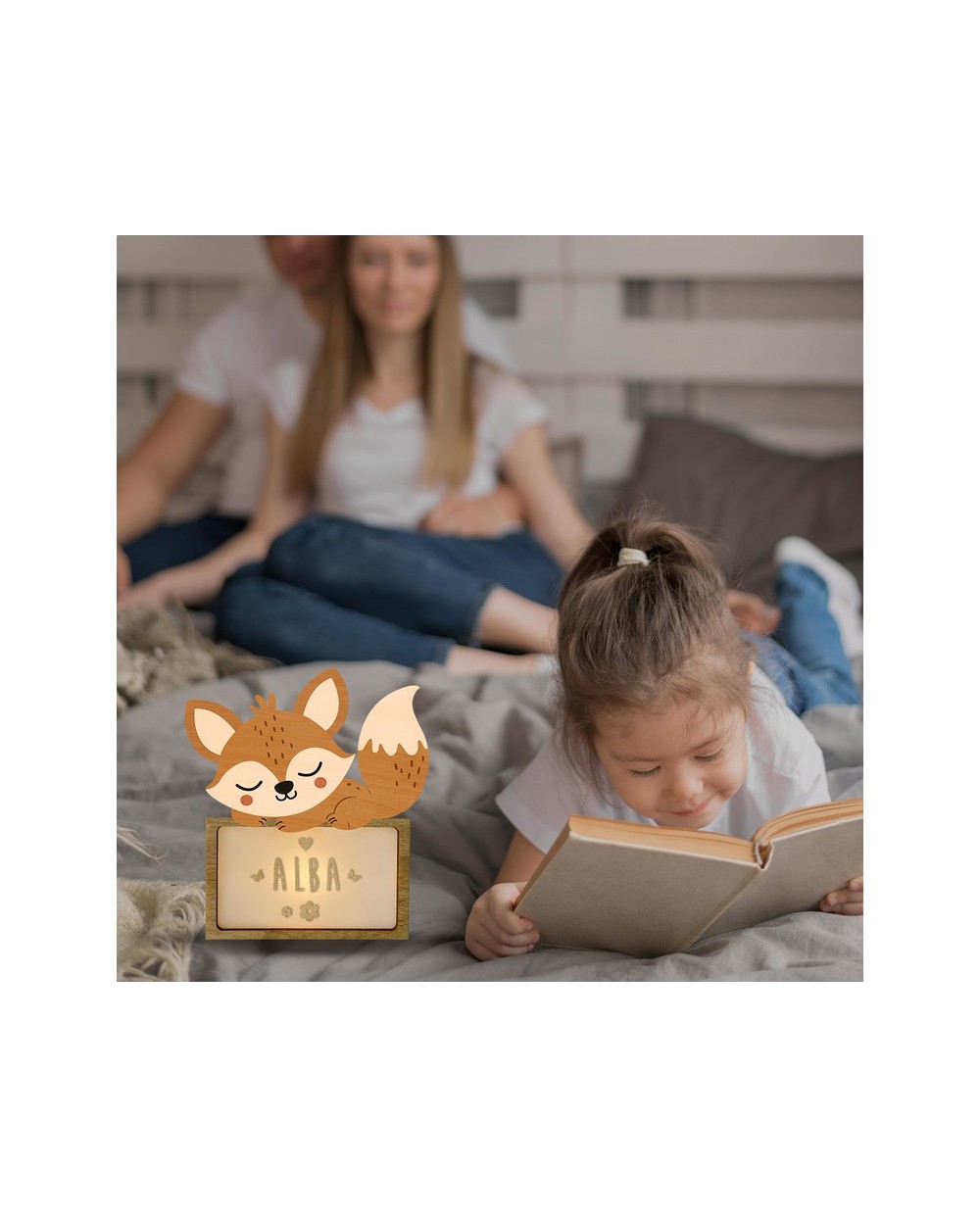 Lampara vintiun personalizable little fox