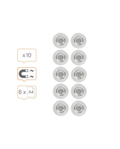 Iman para sujecion nobo 32 mm transparente 32 mm pack de 10 unidades