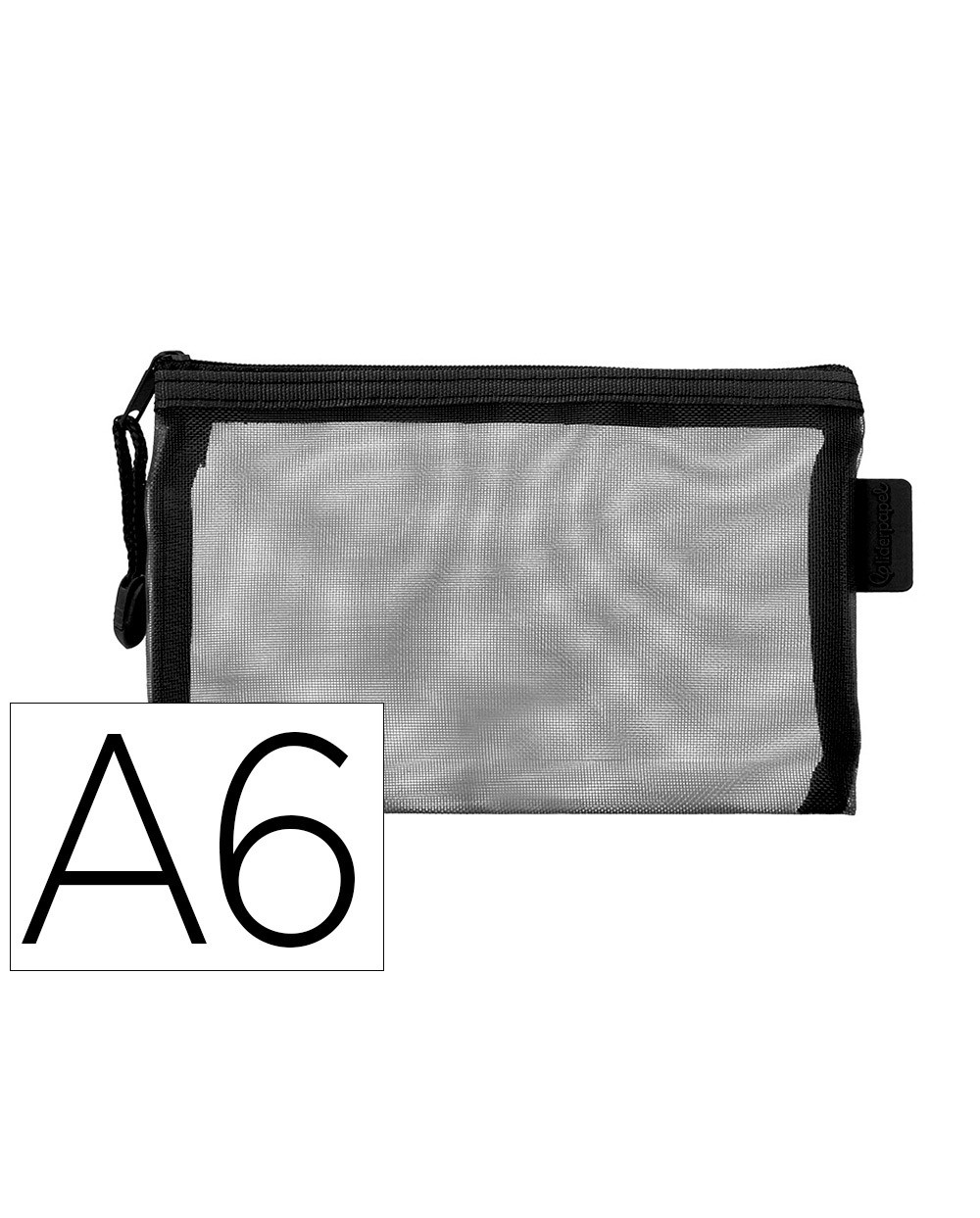 Bolsa zipper bag liderpapel poliester transpirable multiusos din a6 negro