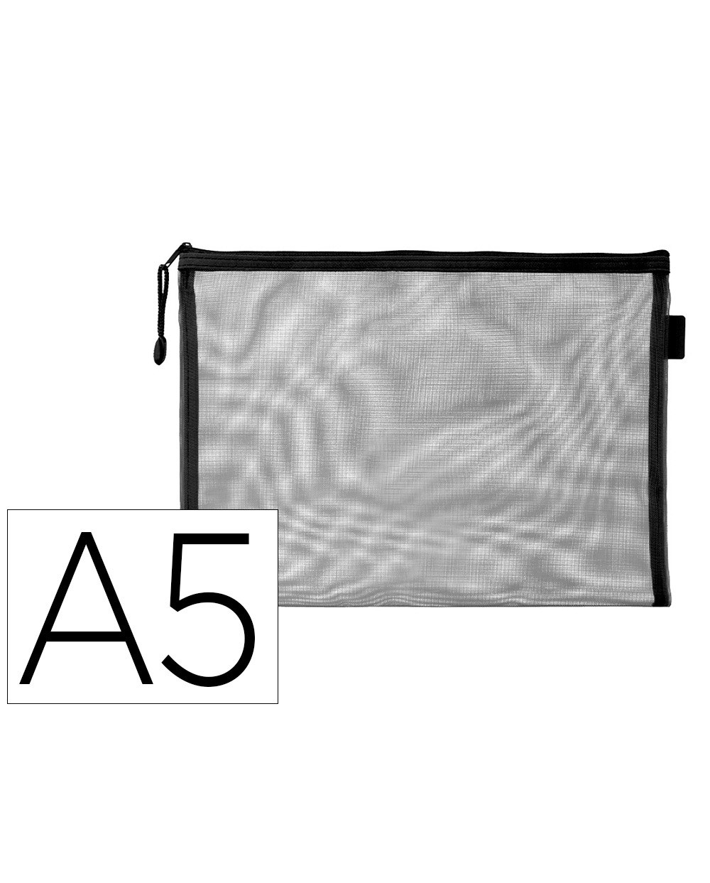 Bolsa zipper bag liderpapel poliester transpirable multiusos din a5 negro