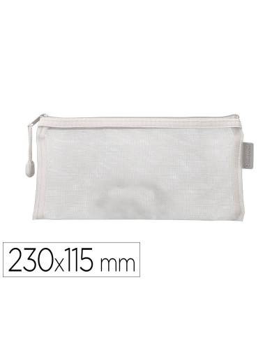 Bolsa zipper bag liderpapel poliester transpirable multiusos ticket 230x115 mm blanco