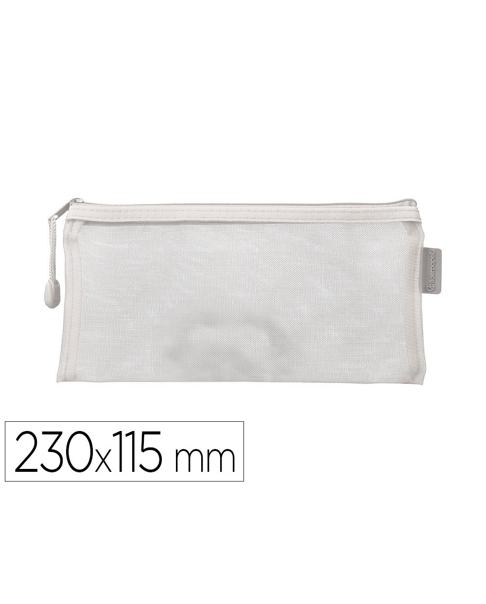Bolsa zipper bag liderpapel poliester transpirable multiusos ticket 230x115 mm blanco