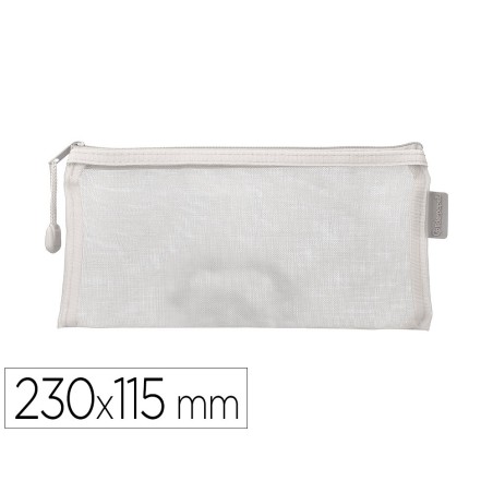 Bolsa zipper bag liderpapel poliester transpirable multiusos ticket 230x115 mm blanco