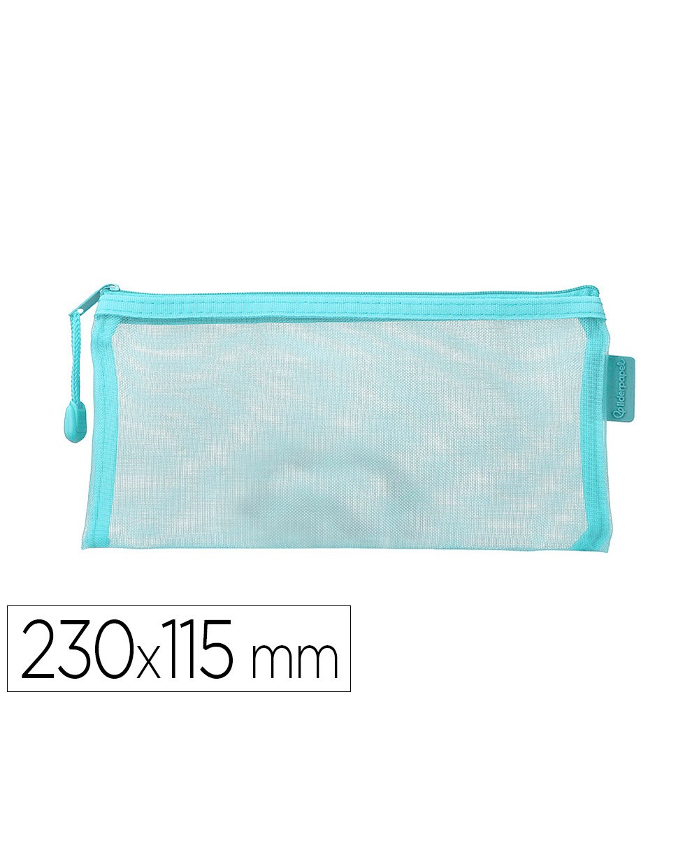 Bolsa zipper bag liderpapel poliester transpirable multiusos ticket 230x115 mm azul pastel