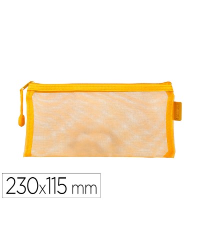 Bolsa zipper bag liderpapel poliester transpirable multiusos ticket 230x115 mm amarillo