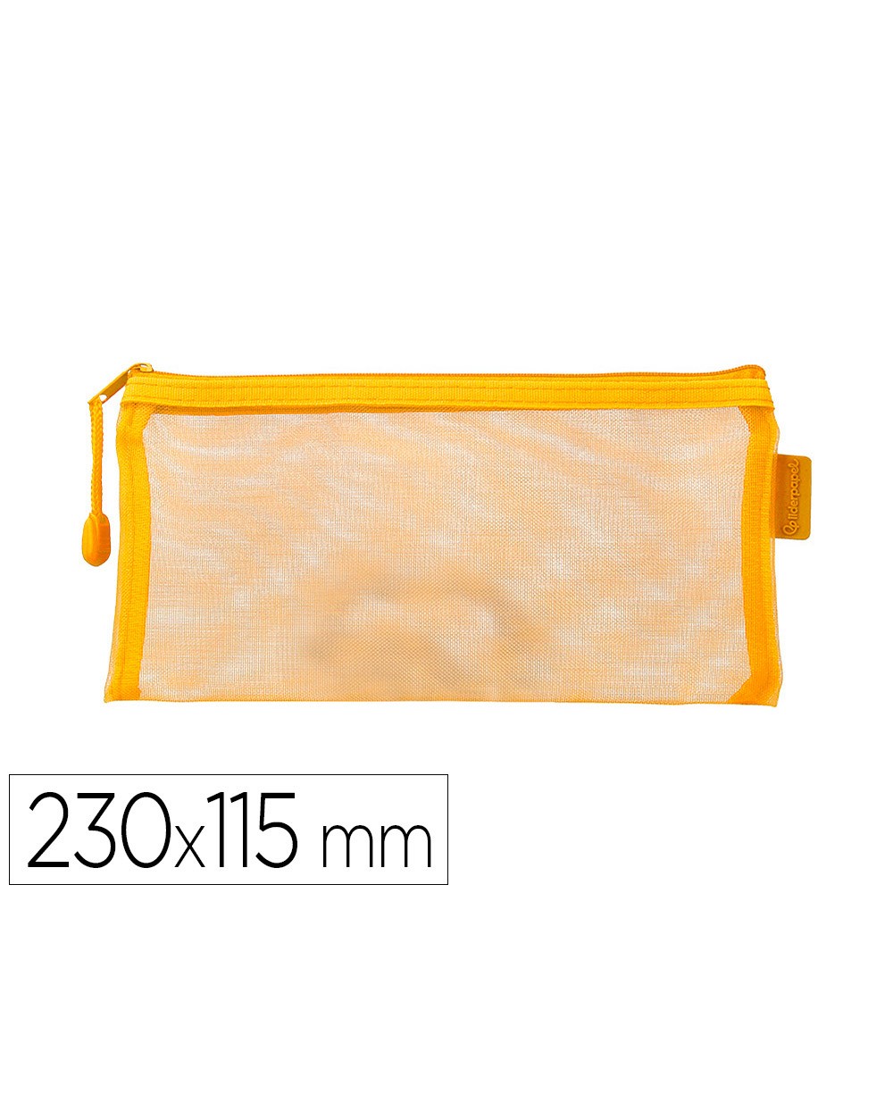 Bolsa zipper bag liderpapel poliester transpirable multiusos ticket 230x115 mm amarillo
