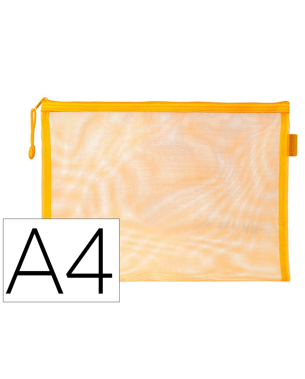 Bolsa zipper bag liderpapel poliester transpirable multiusos din a4 amarillo
