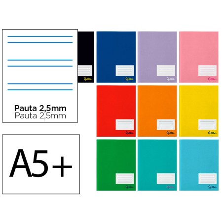 Libreta liderpapel smart a5 plus 32 hojas 75g m2 pauta 5 25mm con margen