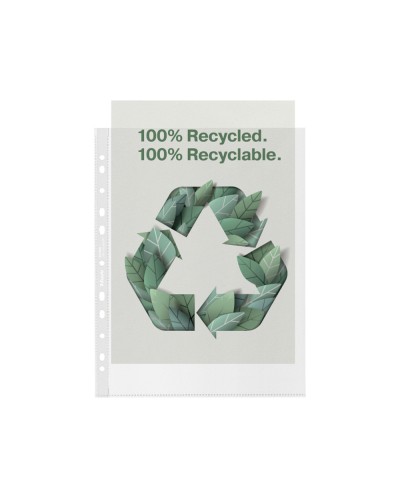 Funda multitaladro esselte din a4 polipropileno reciclado 70 mc 11 taladros con refuerzo piel de naranja