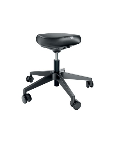 Taburete leitz ergo con asiento triangular 5 ruedas giratorias regulable en altura hasta 59 cm negro