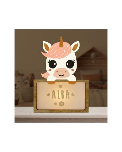 Lampara vintiun personalizable little unicorn