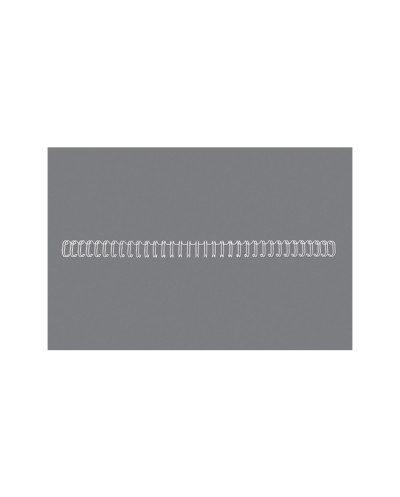 Espiral wire gbc n 9 143 mm paso 3 1 capacidad 125 hojas blanco caja de 100 unidades