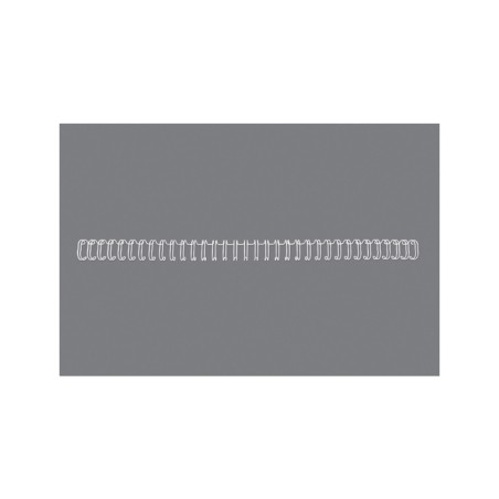 Espiral wire gbc n 9 143 mm paso 3 1 capacidad 125 hojas blanco caja de 100 unidades