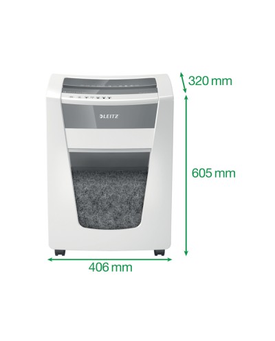 Destructora de documentos leitz iq office pro p6 capacidad de corte 5 hojas destruye grapas y clips 30