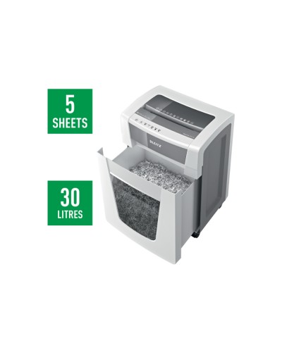 Destructora de documentos leitz iq office pro p6 capacidad de corte 5 hojas destruye grapas y clips 30