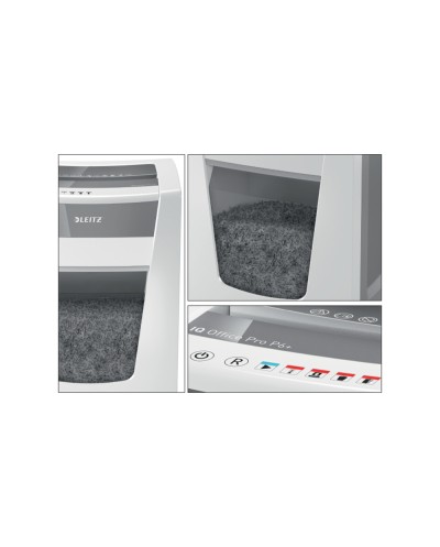 Destructora de documentos leitz iq office pro p6 capacidad de corte 5 hojas destruye grapas y clips 30