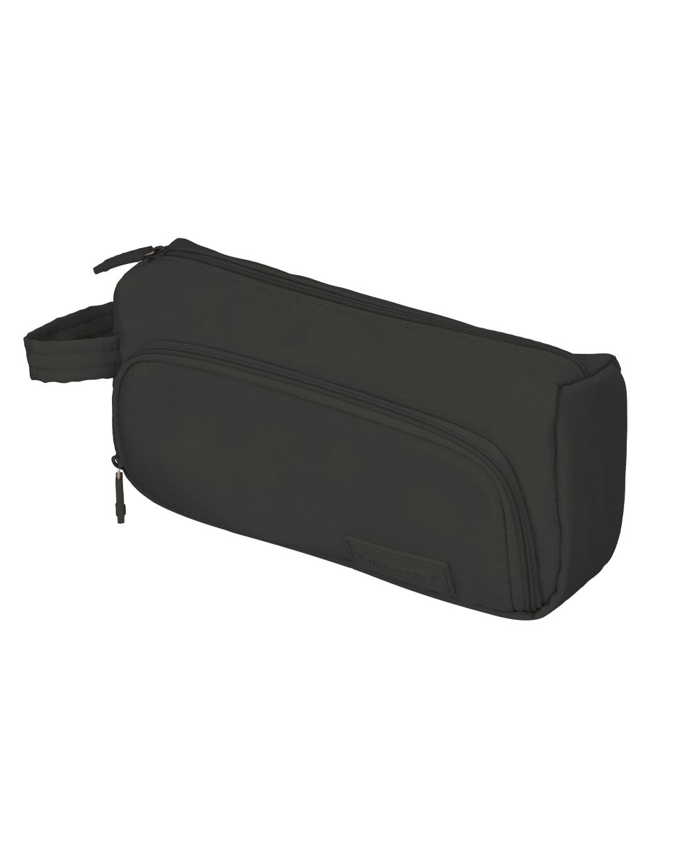 Estuche portatodo liderpapel minibag 2 cremalleras con bolsillo interior negro 210 x 100 x 70 mm