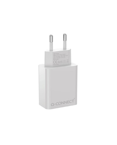 Cargador de pared usb a y usb c q connect 20 w blanco