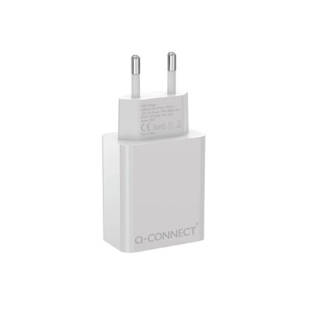 Cargador de pared usb a y usb c q connect 20 w blanco