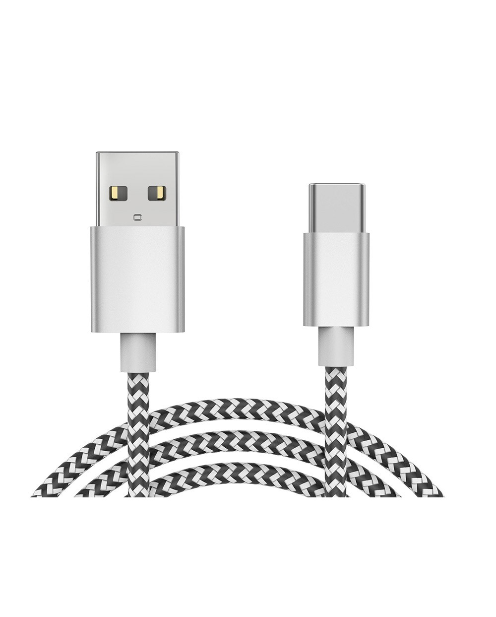 Cable usb c a usb a q connect nailon longitud 1m blanco