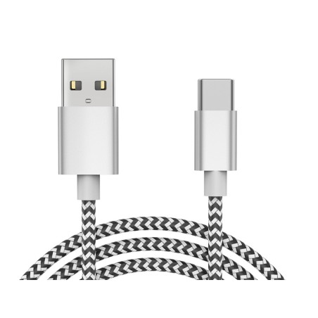 Cable usb c a usb a q connect nailon longitud 1m blanco