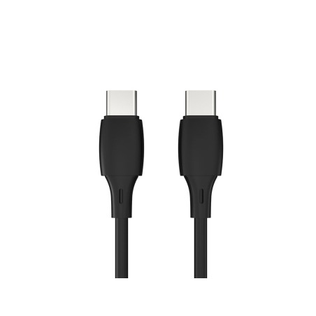 Cable usb c a usb c q connect pvc longitud 1m negro