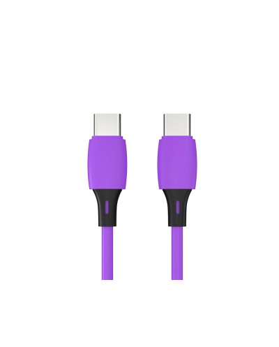 Cable usb c a usb c q connect pvc longitud 2m morado
