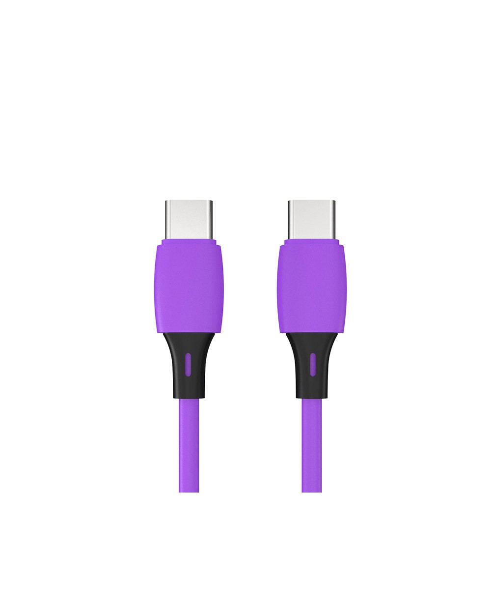 Cable usb c a usb c q connect pvc longitud 1m morado