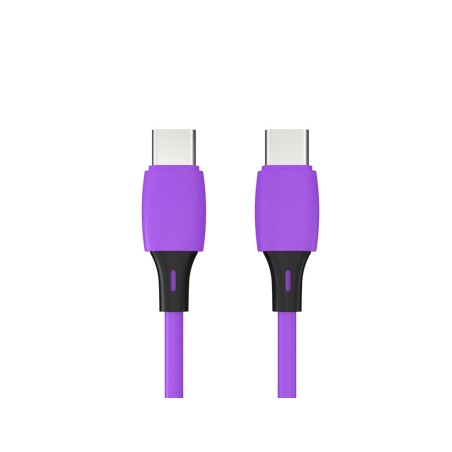 Cable usb c a usb c q connect pvc longitud 1m morado