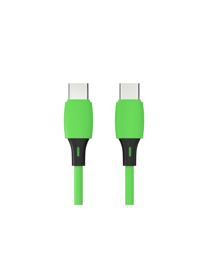 Cable usb c a usb c q connect pvc longitud 2m verde