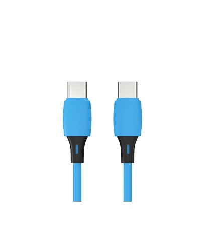Cable usb c a usb c q connect pvc longitud 1m azul