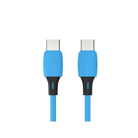Cable usb c a usb c q connect pvc longitud 1m azul