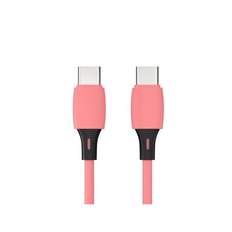 Cable usb c a usb c q connect pvc longitud 2m rosa