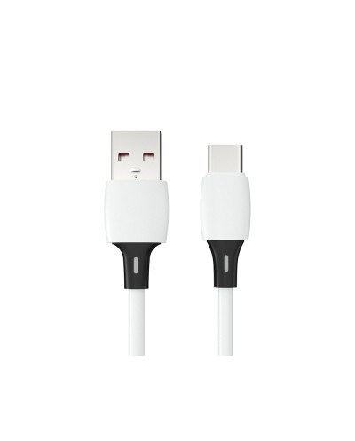 Cable usb c a usb a q connect pvc longitud 1m blanco