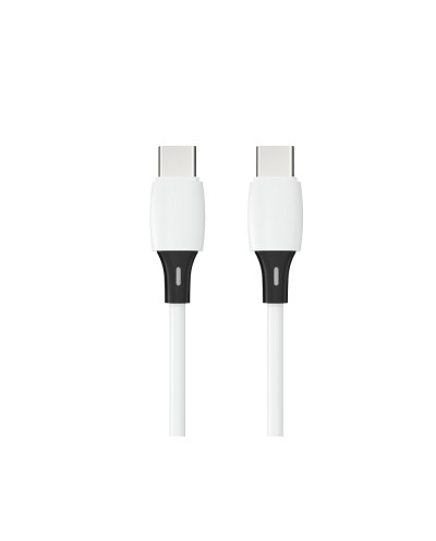 Cable usb c a usb c q connect pvc longitud 3m blanco