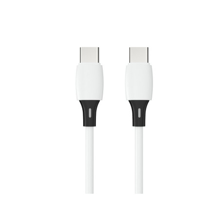 Cable usb c a usb c q connect pvc longitud 2m blanco