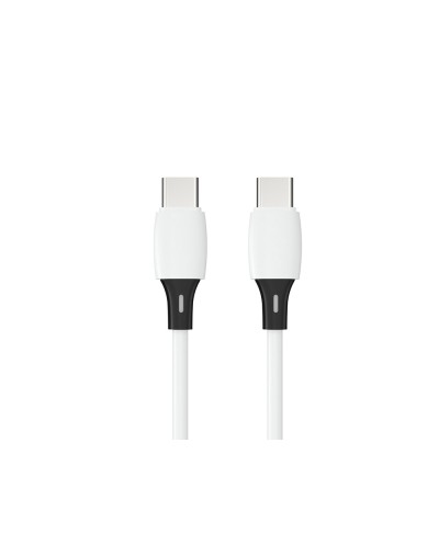 Cable usb c a usb c q connect pvc longitud 1m blanco