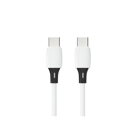 Cable usb c a usb c q connect pvc longitud 1m blanco