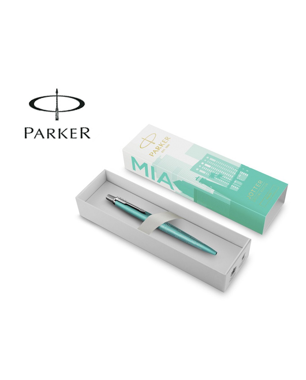 Boligrafo parker jotter edicion especial global iconos miami turquesa