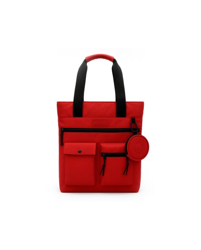 Mochila antartik bolso flip bag con acolchado para portatil 15 burdeos 400x120x390 mm