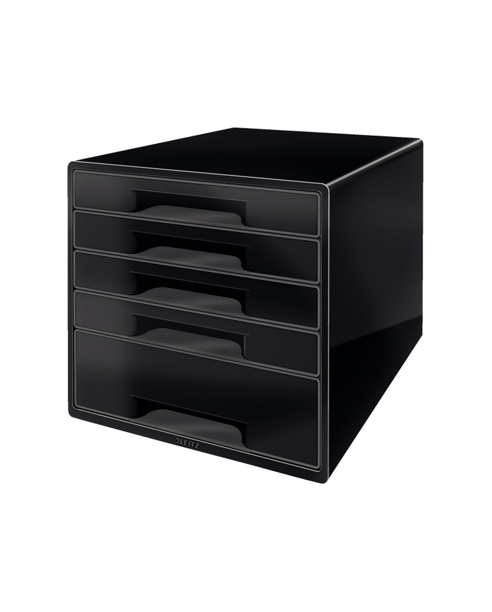 Fichero cajones sobremesa leitz dual desk cube 5 cajones color negro antracita 287x270x363 mm